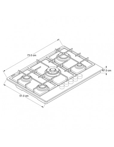 Cubierta a gas WHIRLPOOL 76cms 5...