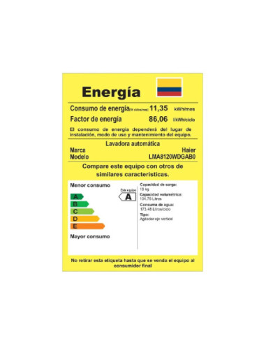 Lavadora Mabe 18 Kg Carga Superior Propela Diamond Gray LMA8120WDGAB0 7