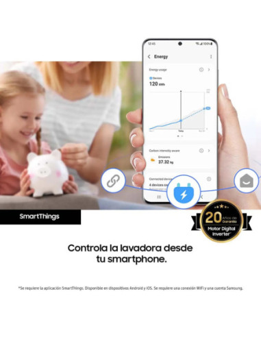 Lavadora Samsung 23Kg Carga Superior Super Speed WA23C3554GV 5