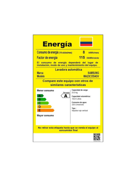 Lavadora Samsung 23Kg Carga Superior Super Speed WA23C3554GV 10