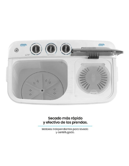 Lavadora Semiautomática Challenger 11 Kg Blanca CW4711 BL 6