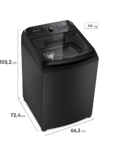 Lavadora Electrolux 22 Kg Carga Superior Negra LP22I 7