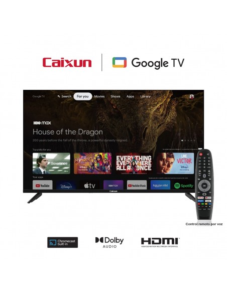 Televisor Caixun 40 pulgadas Led FHD Smart TV Google TV