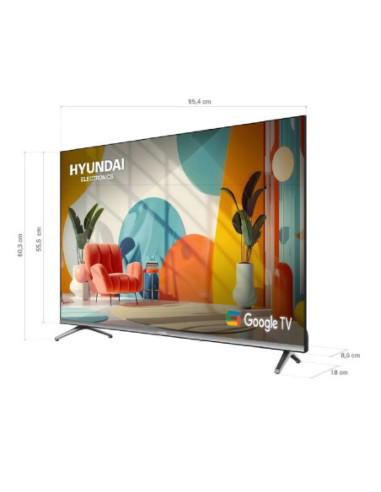 Televisor Hyundai 43 pulgadas Smart TV Full HD Google HYLED4328G 4