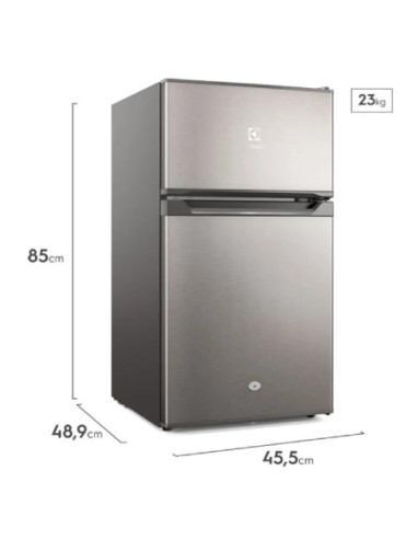 Mini Bar Electrolux 83 Litros 2 puertas Frost ERT95S3C5AS 8