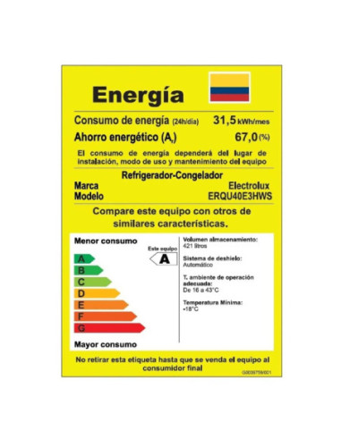 Nevecon Electrolux 421 Litros No Frost Bottom Multi Door Inverter Silver ERQU40E3HWS 2