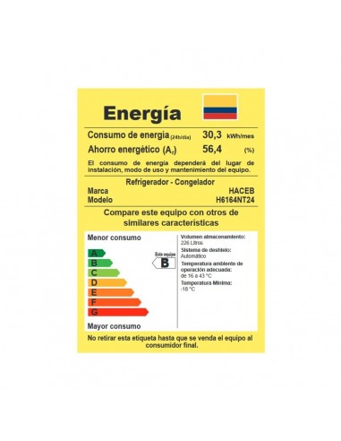 Nevera Haceb No Frost 243 Litros...