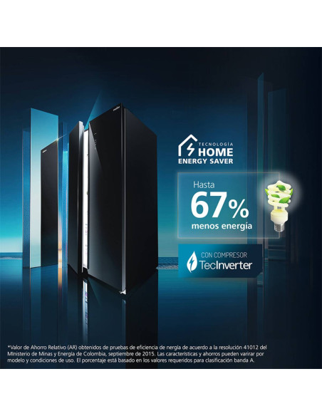 Nevecon Mabe 631 Litros Brutos Side by Side Black Glass MSL631LKLNG0 3