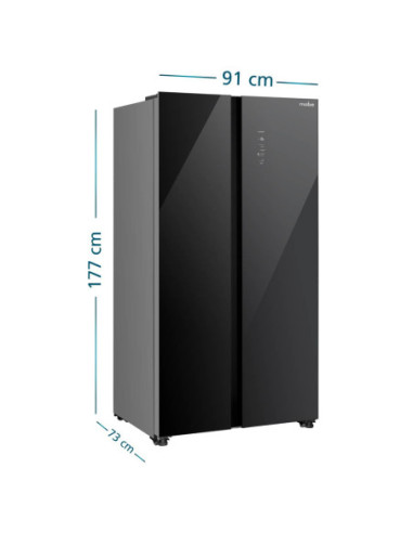 Nevecon Mabe 631 Litros Brutos Side by Side Black Glass MSL631LKLNG0 7