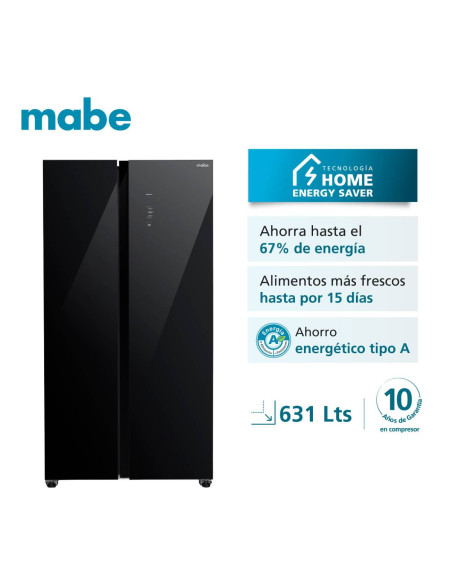 Nevecon Mabe 631 Litros Brutos Side by Side Black Glass MSL631LKLNG0 8