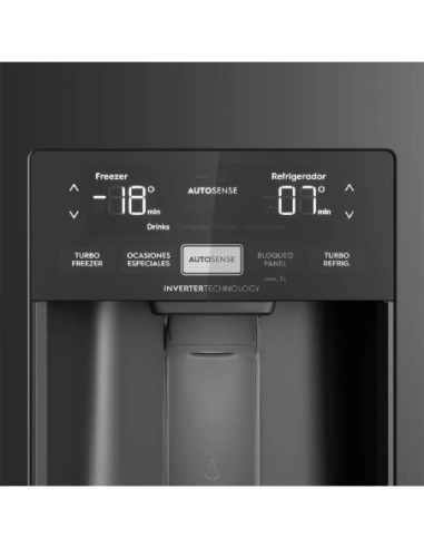 Nevecon Electrolux 423 Litros Side by Side Inverter Negro ERS45F3C5EB 3
