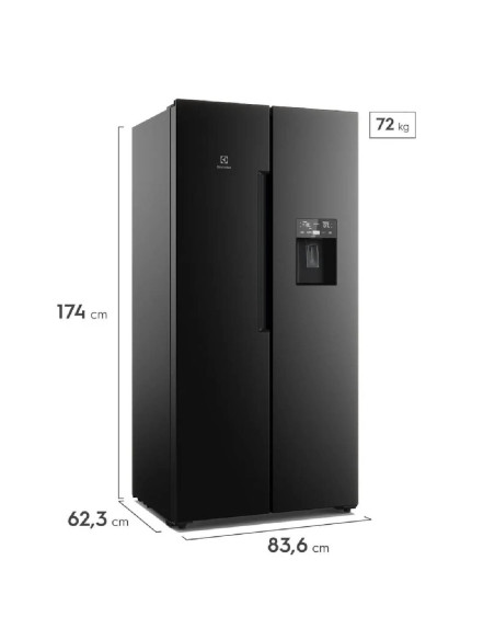Nevecon Electrolux 423 Litros Side by Side Inverter Negro ERS45F3C5EB 6