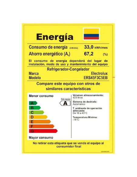 Nevecon Electrolux 423 Litros Side by Side Inverter Negro ERS45F3C5EB 7