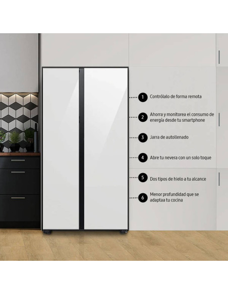 Nevecon Samsung 640 Litros Side by Side Blanco RS23CB760A12CO 10