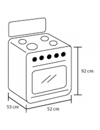 Estufa de Piso Haceb 4 puestos 50cm...
