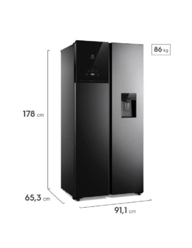 Nevecon Electrolux 431 Litros Side by Side Inverter Negro ERS44F3C5BB 6