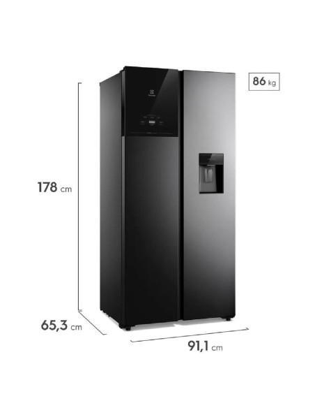 Nevecon Electrolux 431 Litros Side by Side Inverter Negro ERS44F3C5BB 6