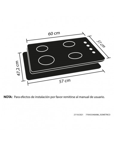 Cubierta Empotrable Haceb Tandoori...