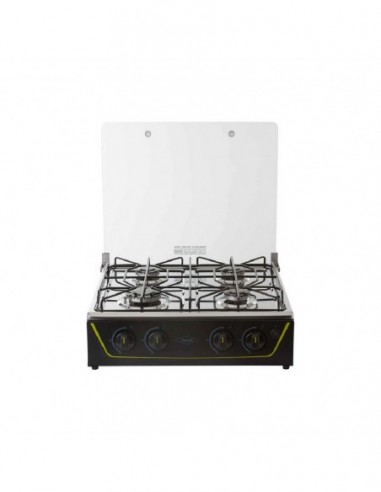 Estufa de Sobremesa Haceb Avellana V Gas Natural 4 Puestos Negra  EM AVELLANA V NE