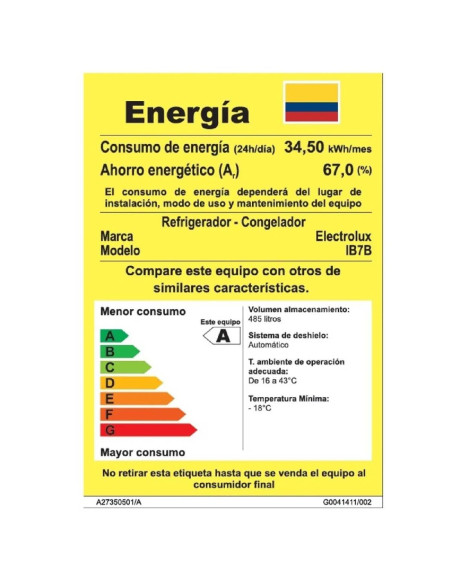 Nevera Electrolux 490 Litros Brutos No Frost Bottom Freezer Inverter Black IB7B 2