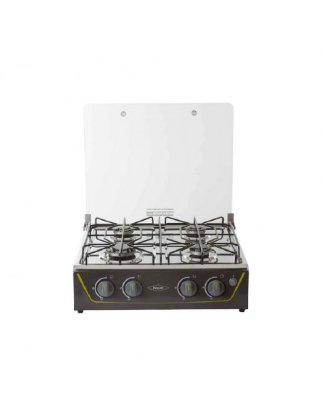 Estufa de Sobremesa Haceb Avellana V Gas Natural 4 Puestos Plata  EM AVELLANA V PL