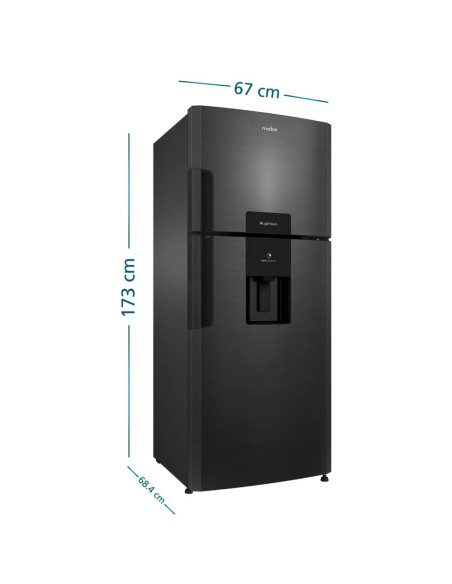 Nevera Mabe 415 Litros Brutos No Frost Black Steel Top Mount RMP415YCC 2