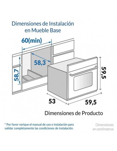 Horno Empotrable Challenger 60cm...