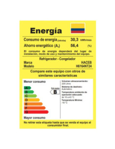 Nevera Haceb 243 Litros No Frost Manija Integrada Negro NEV 243 SE DA MI TI INV 1 2