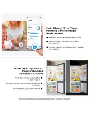 Nevera Samsung 427 Litros Tipo Europeo Gris RB43DG6005S9CO 7