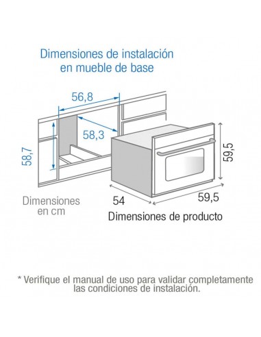 Horno Empotrable Challenger 60 cm...