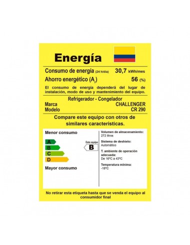 Nevera Challenger 290 Lt Lumina...