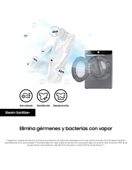 Secadora Samsung 22 Kg a Gas Carga Frontal Panel Multicontrol Gris DVG22C6370P/CO 7