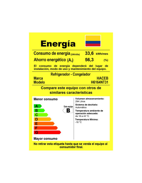 Nevera Haceb 311 Litros No Frost Manija Integrada Titanio NEV 311 SE MI TI R2 4