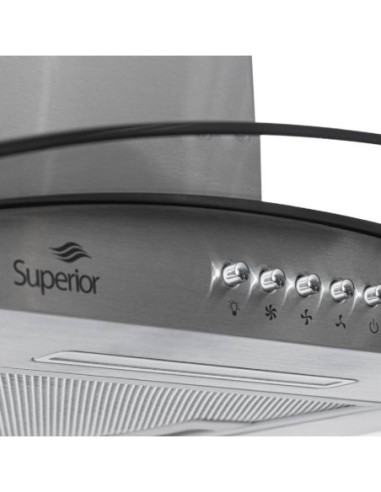 Campana Superior 60 cm Tipo Península 3 Velocidades Inox CIX 80611 5
