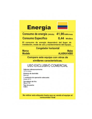 Congelador Horizontal Mabe 145 Lt...