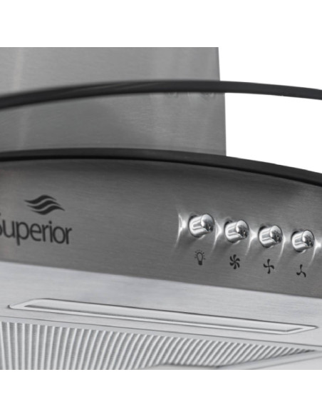 Campana Superior 90 cm Tipo Península Dual 3 Velocidades Inox CIX 83611 4