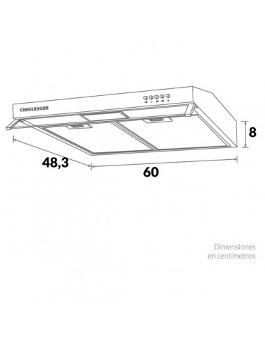 Campana Challenger Horizontal 60 cm...