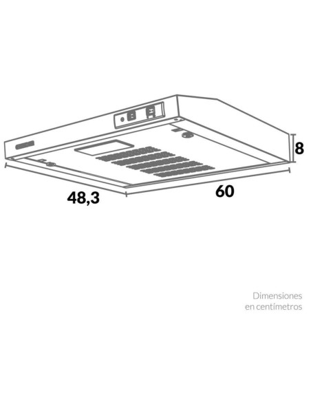Campana Extractora Challenger 60 cm Horizontal CX 4000 NEGRA 2