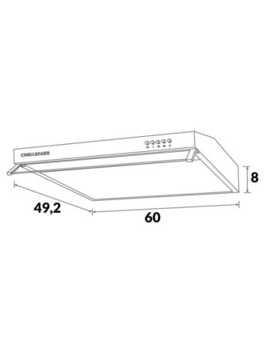 Campana Extractora Challenger 60 cm Horizontal CX 4300 INOX 4