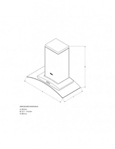 Campana de Isla Whirlpool 90cm  Acero...