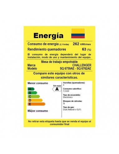 Cubierta Empotrable Challenger 60cm 4...