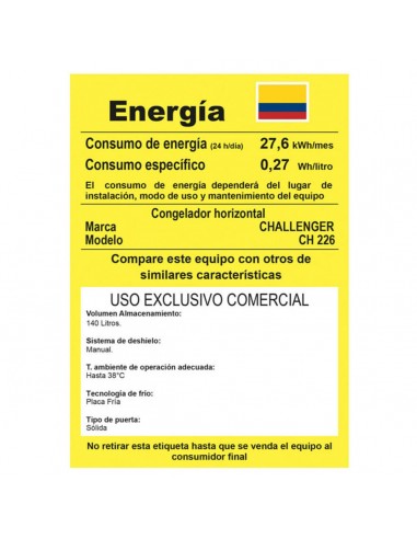 Congelador Horizontal Challenger 152... Congelador Horizontal Challenger 152...