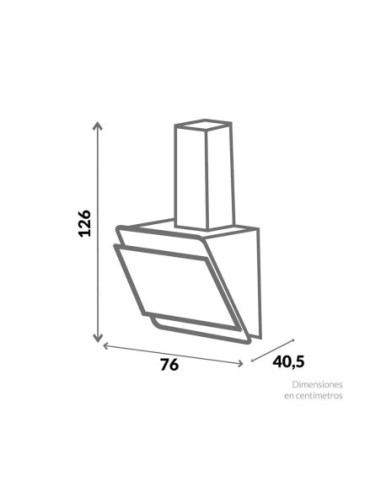 Campana Extractora Challenger 76 cm Península 3 Velocidades CX 4974 5