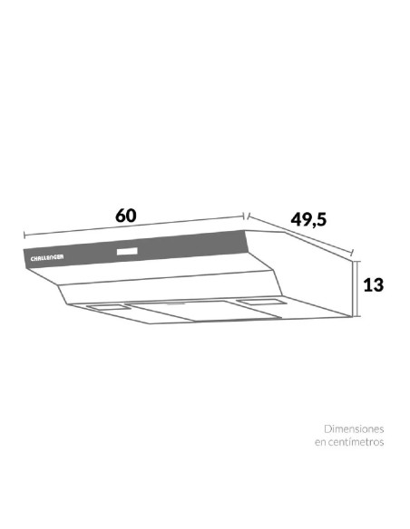Campana Extractora Challenger 60 cm Horizontal CX 4865 5