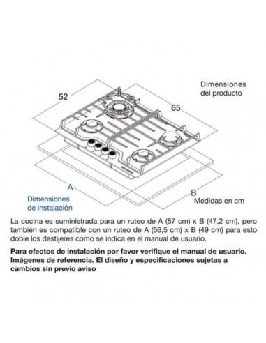 Cubierta Challenger de 65 cm Vidrio...