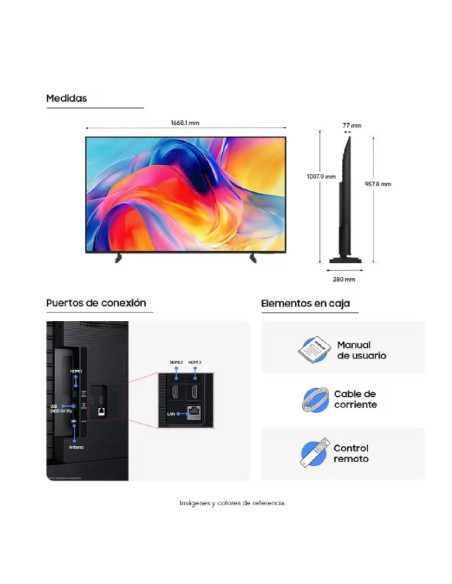 Televisor Samsung 75" Mini led 4K Ultra HD IA UN75M75HAKXZL