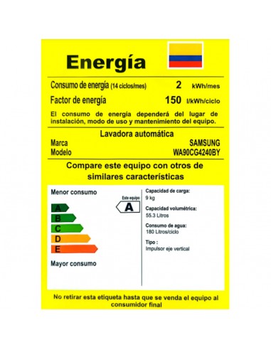 Lavadora Samsung 9 Kg Carga Superior...