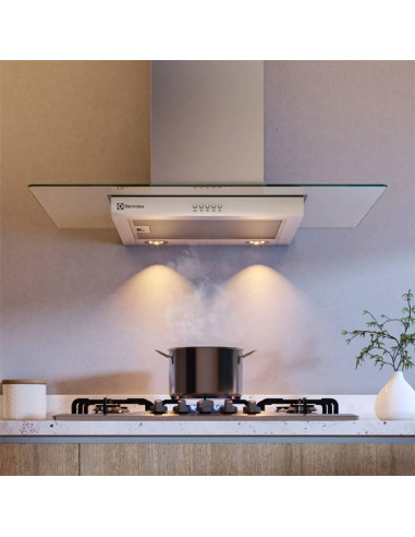 Campana Extractora Electrolux 90cm Empotrable Pared Luz LED Inox Emp CE9VX