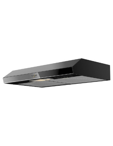 Campana Extractora Whirlpool 76 cm Acero Inoxidable Negro WH7610B