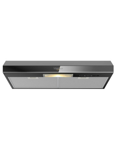 Campana Extractora Whirlpool 76 cm Acero Inoxidable Negro WH7610B
